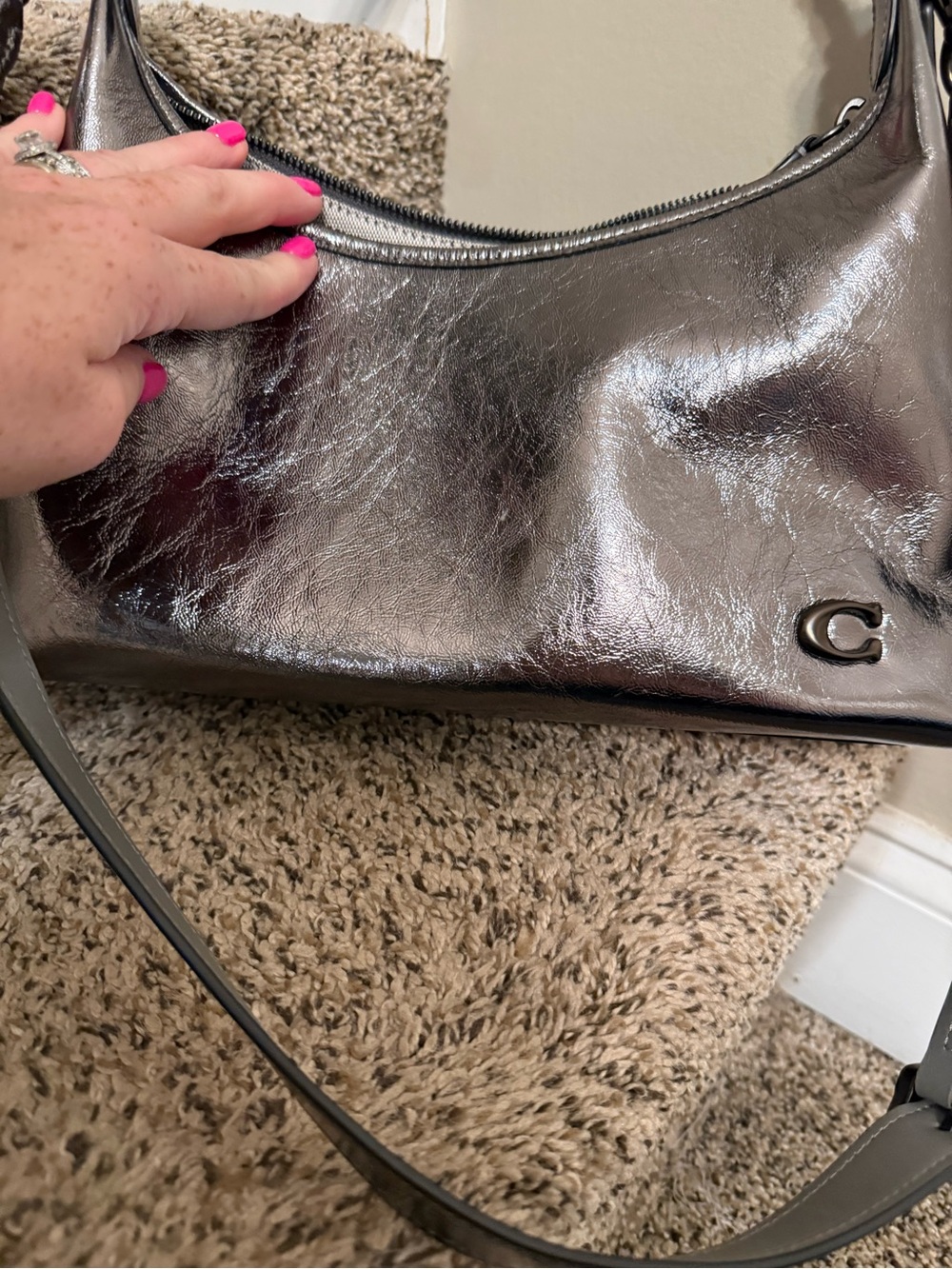 Coach Juliet shoulder bag metallic pewter - Picture 5 of 12